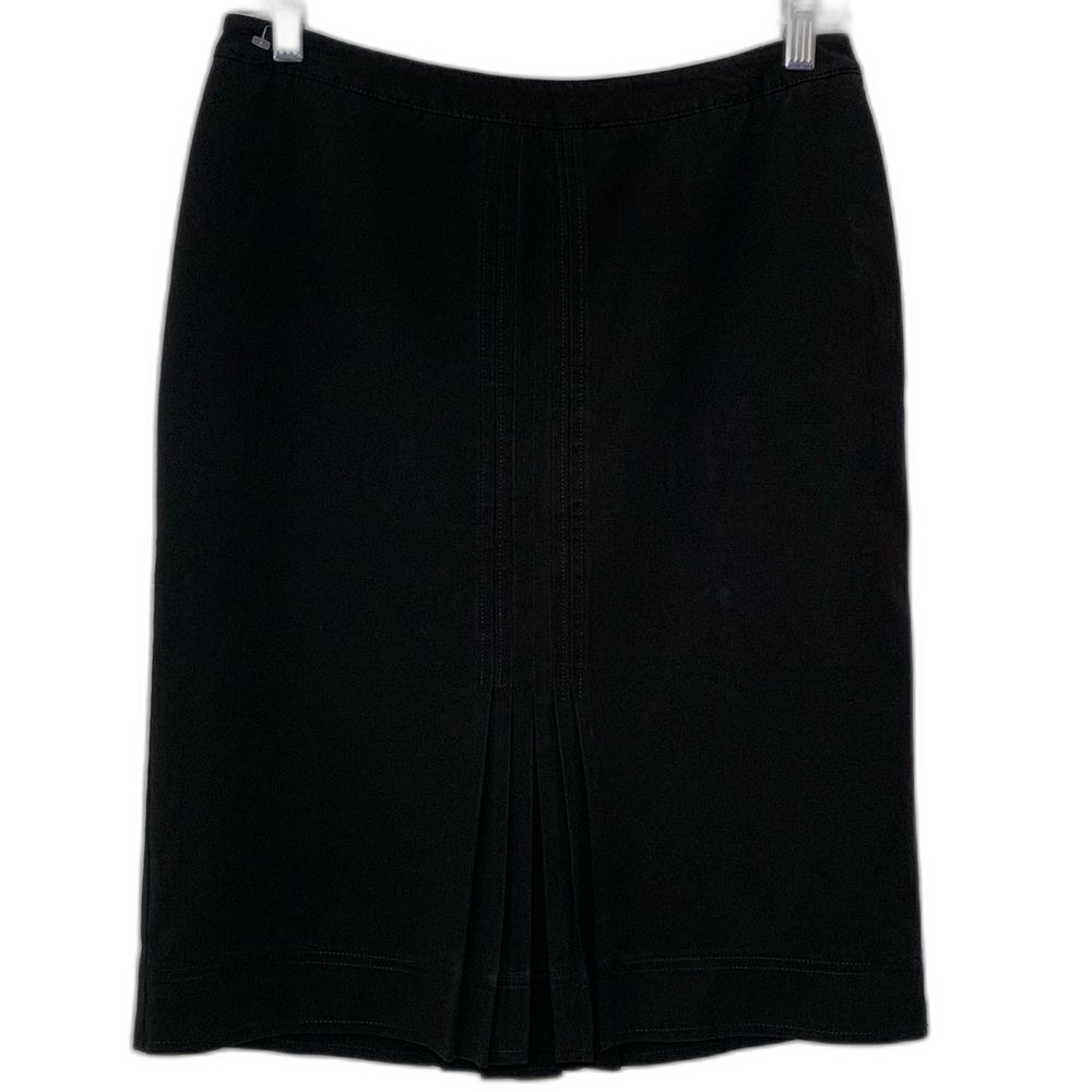 Worthington Stretch Pleated Black Skirt Size 4